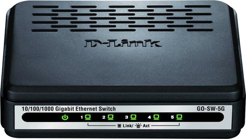 Šakotuvas D-Link GO-SW-5G tinklo komutatorius Ne-valdomas Juoda