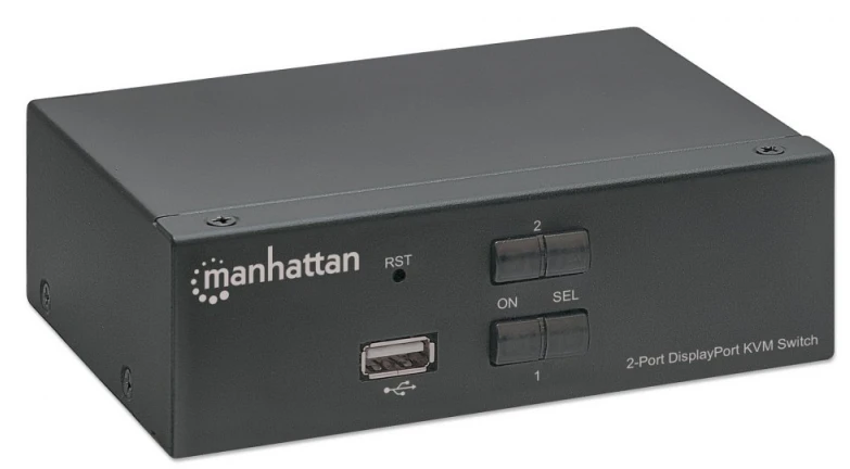 Intracom MANHATTAN KVM jungiklis DisplayPort/USB 2x1 4K 60Hz