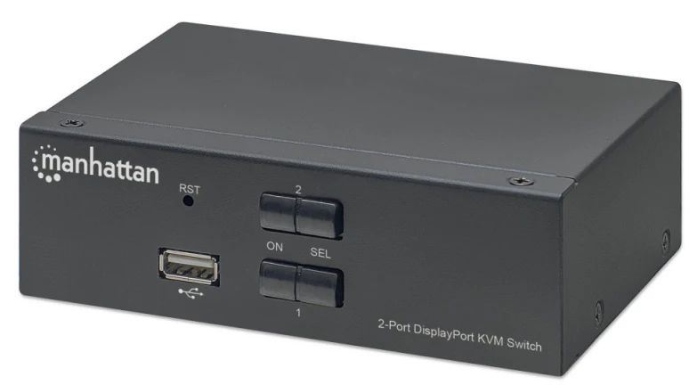 Intracom MANHATTAN KVM jungiklis DisplayPort/USB 2x1 4K 60Hz