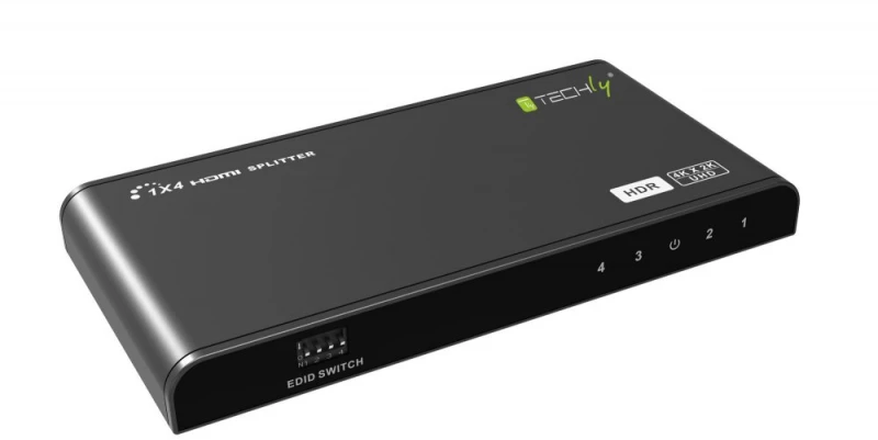 Techly 4K HDMI skirstytuvas su EDID nustatymų jungikliais