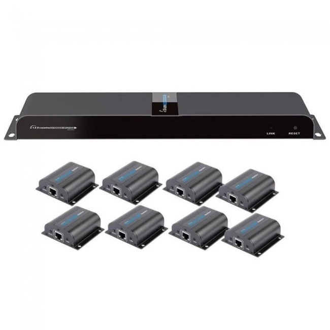 Techly 028207 plėstuvo skirstytuvas HDMI 1x8 1080p 60Hz po skrętce Cat6, iki 40m