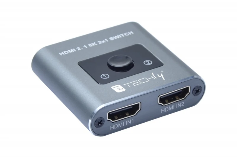 Techly HDMI 2.1 jungiklis su dviem įvestimis