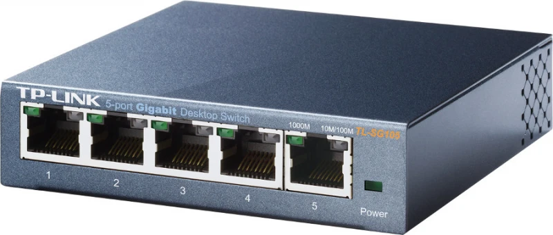 Šakotuvas Komutatorius TP-LINK, 5-port, metalinis korpusas, juodas / TL-SG105