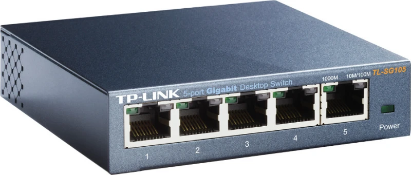 Šakotuvas Komutatorius TP-LINK, 5-port, metalinis korpusas, juodas / TL-SG105