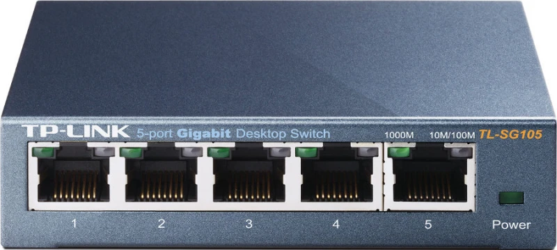 Šakotuvas Komutatorius TP-LINK, 5-port, metalinis korpusas, juodas / TL-SG105