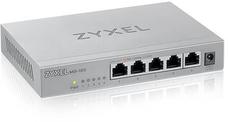 Šakotuvas TP-Link ZYXEL MG-105 5 PORTS DESKTOP 2,5G MULTIGIG UNMANAGED DESKTOP SWITCH