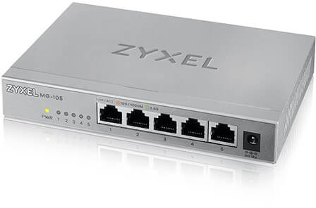 Šakotuvas TP-Link ZYXEL MG-105 5 PORTS DESKTOP 2,5G MULTIGIG UNMANAGED DESKTOP SWITCH