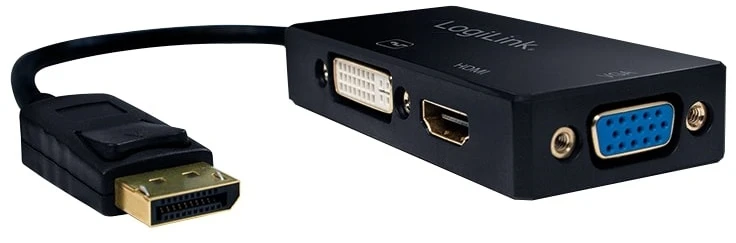 LOGILINK CV0109 LOGILINK – 4K DisplayPort į DVI/HDMI/VGA konverteris