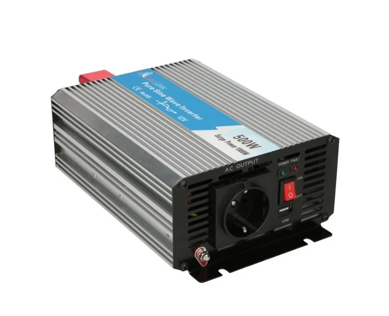 EXTRALINK automobilio įtampos keitiklis 12V-230V 500W grynas sinusas OPIP-500W