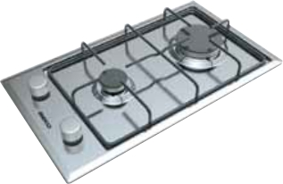 Kaitlentė Beko HDCG 32220 SX hob Nerūdijantis plienas Built-in Gas 2 zone(s)