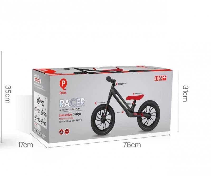 MILLY MALLY 3866 Qplay Racer balansinis dviratis juodas