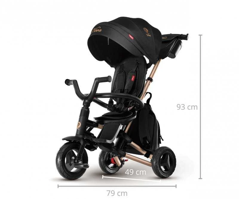 Triratukas Qplay Nova+ Rubber Golden, juodos ir aukso spalvos