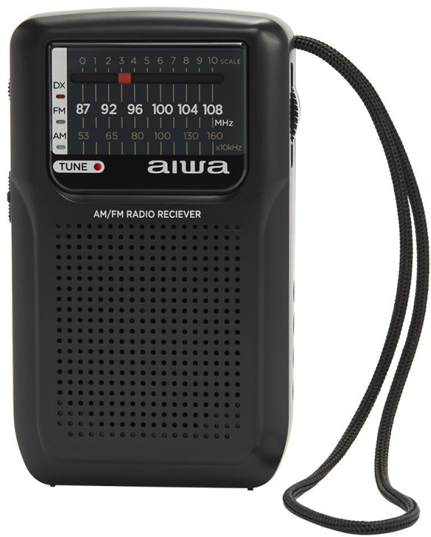 Aiwa Radijo imtuvas FM/AM su 3.5mm lizdu, juodas