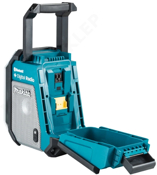 Makita DMR115 Radijas, CXT (12V Max (10,8V) / LXT (18V) baterijos, Žemųjų dažnių garsiakalbis, Bluetooth ir USB, DAB/DAB+