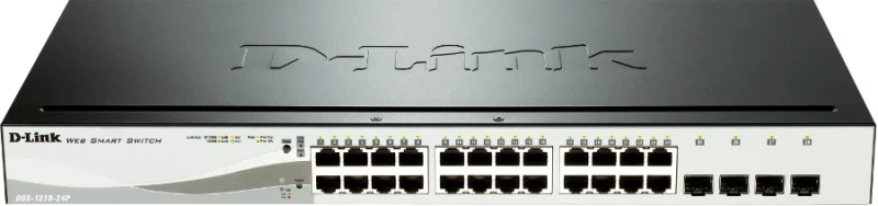 Šakotuvas D-LINK 24-Port Layer2 PoE Gigabit Smart Managed Switch dlink žalias 3.0 24x 10/100/1000Mbit/s TP PoE prievadas su 802.3 iki 30 vatų