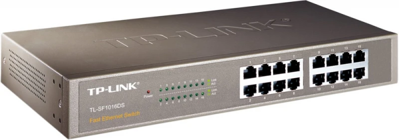Šakotuvas TP-LINK 16port 10/100M Switch Plieninis dėklas