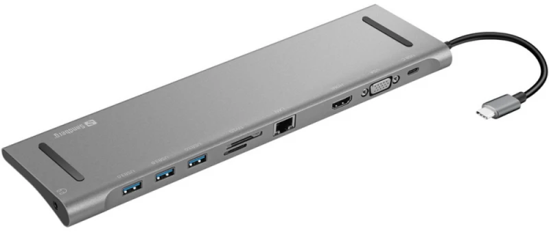 Sandberg USB-C 10-in-1 prijungimo stotis