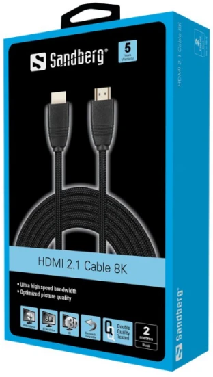 Sandberg HDMI 2.1 laidas 8K pakuotėje