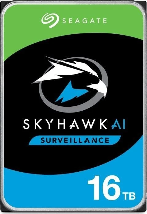 SEAGATE stebėjimo vaizdo optimizuotas AI Skyhawk 16TB HDD SATA 6Gb/s 512MB talpykla 3,5 colio CMR Helium