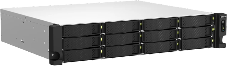 Serveris QNAP TS-1264U-RP NAS Rack (2U) Ethernet LAN Aliuminio, Juodas