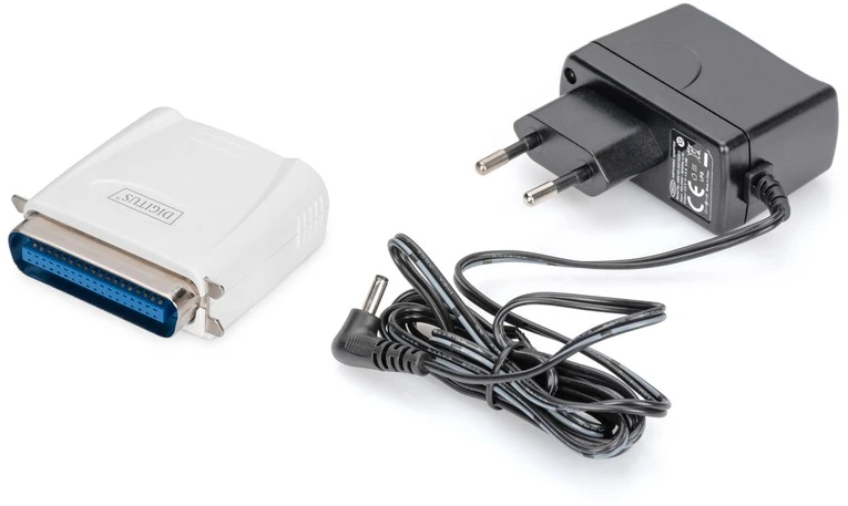 Assmann Electronic DIGITUS greitas eterneto spausdinimo serveris 1xParallel 1xRJ-45 su maitinimo šaltiniu