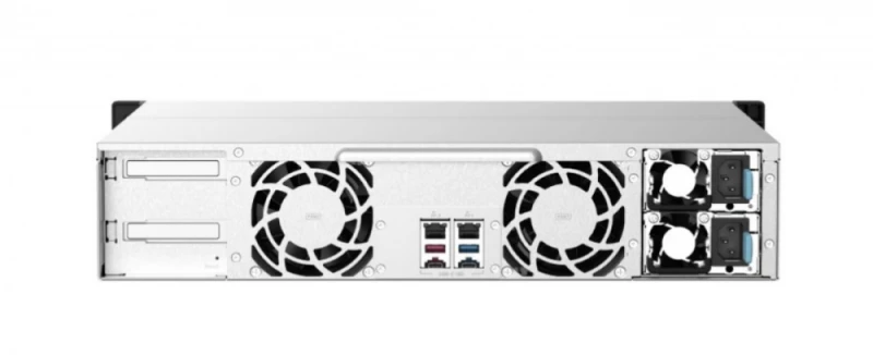 QNAP TS-1273AU-RP-8G NAS/storage serveris Rack (2U) Ryzen Embedded V1500B 8 GB DDR4 0 TB QNAP QTS Aliuminio, Juodas