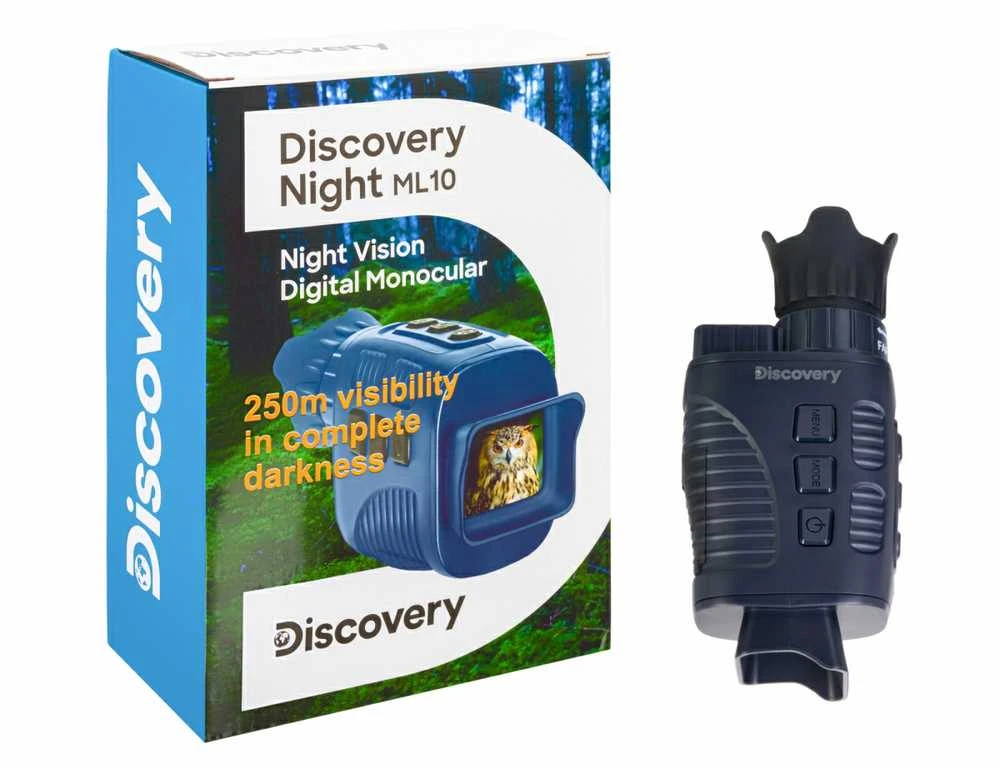 Žiūronai Levenhuk Discovery Night ML10 skaitmeninis naktinio matymo monokuliaras su trikoju
