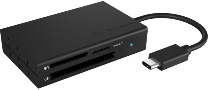 ICYBOX IB-CR401-C3 Icy Box Išorinis kelių kortelių skaitytuvas USB 3.0 Type-C, CF, SD, Micro SD