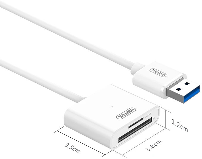 UNITEK Y-9321 Unitek USB3.0 į Micro SD / SD kortelių skaitytuvą, Y-9321