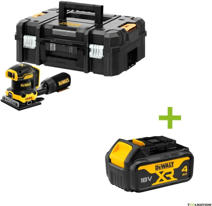 Dewalt vibracinis šlifuoklis DCW200NT, 18V, lagaminas,  be akumuliatoriaus ir kroviklio