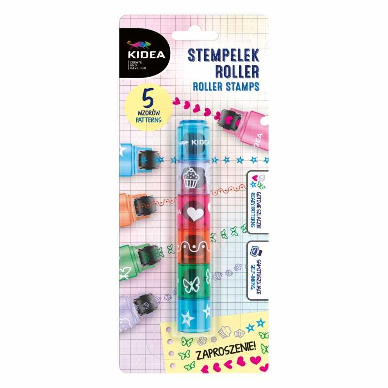 STAMP ROLLER KIDEA 5in1 antspaudai, spalvingi raštai užrašams