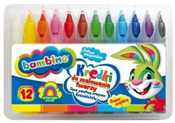 St. Majewski BAMBINO pieštukai veidui tapyti 12 spalvų