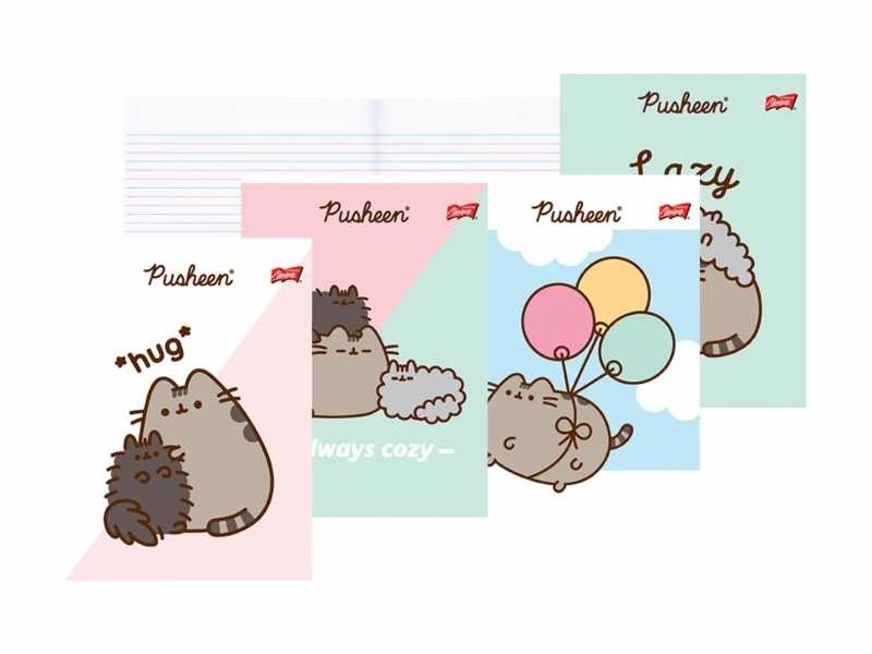 Pusheen užrašų knygelės, 4 skirtingi dizainai