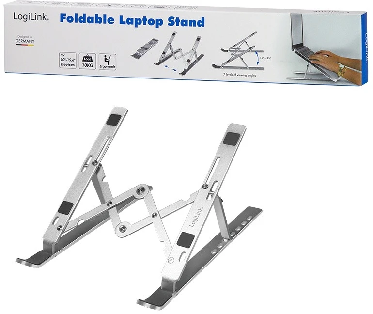 LOGILINK AA0134 Nešiojamojo kompiuterio stovas, sulankstomas 10–16 colių
