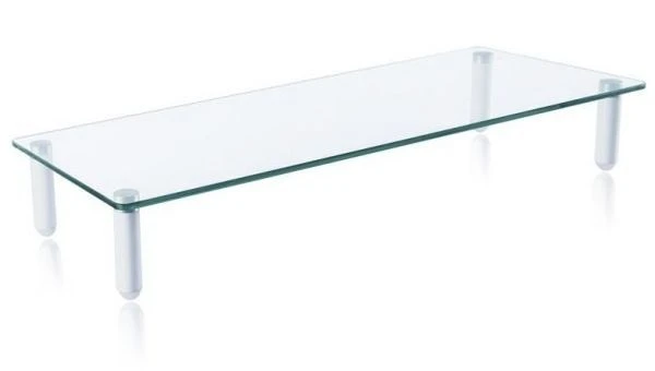 Techly ICA-MS 461 monitoriaus laikiklis arba stovas 81,3 cm (32") Laisvai stovintis Permatomas, Balta