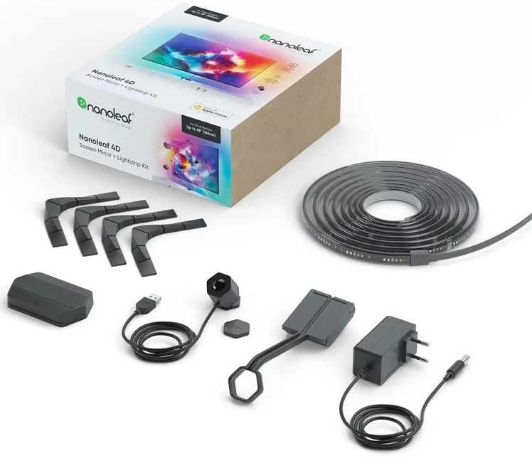 Nanoleaf 4D Screen Mirror + Lightstrip Kit (TVs & Monitors Up to 65″)