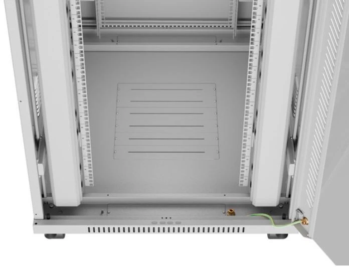 LANBERG laisvai pastatoma stelažinė spintelė 19/42U 800x1000 stiklinių durelių LCD plokščias komplektas pilkas V2