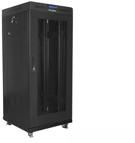 LANBERG laisvai pastatomas stelažas 19 colių spintelė 27U 600x600 tinklelio durys LCD plokščias paketas juodas