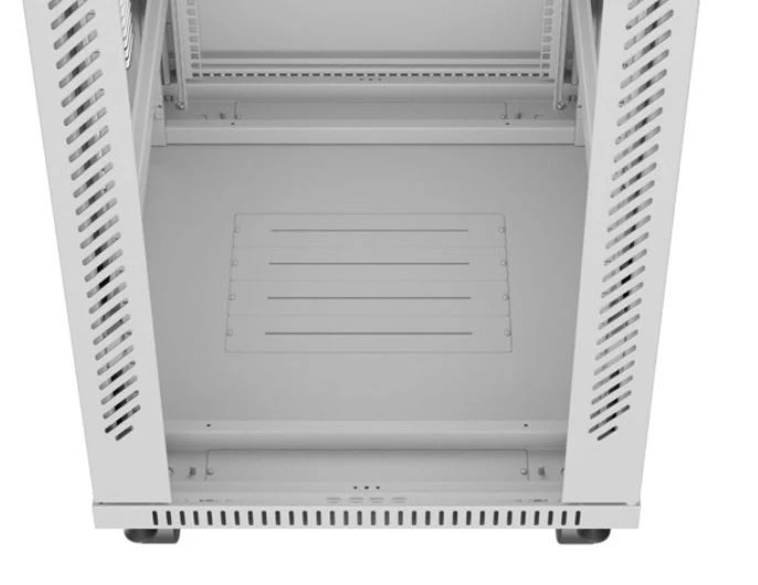 LANBERG laisvai pastatoma stelažinė spintelė 19/42U 600x800 stiklinių durelių LCD plokščias komplektas pilkas V2