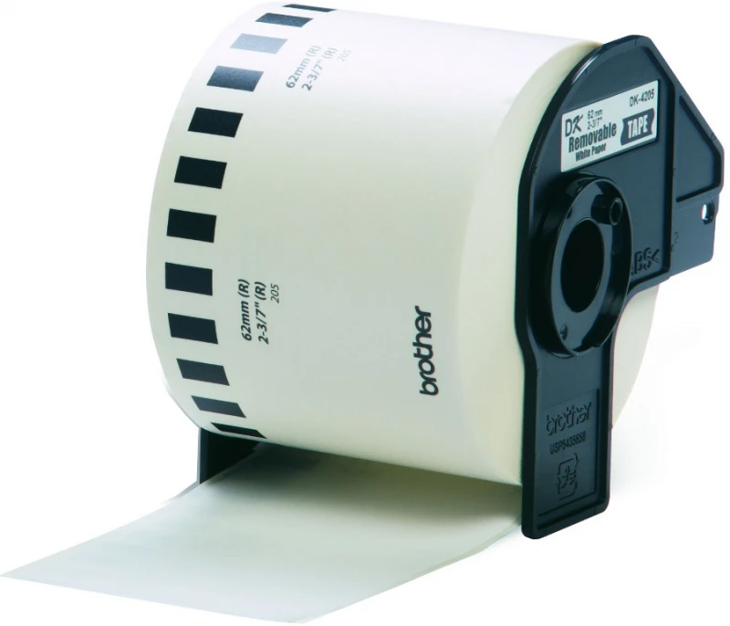 BROTHER DK44205 Baltas REM. PAP Juosta 62MM