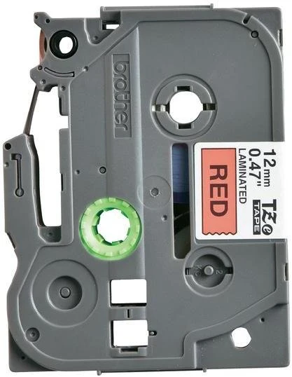 Brother | TZE-431 Laminated Tape | Juodas on Raudona | TZe | 8 m | 1.2 cm