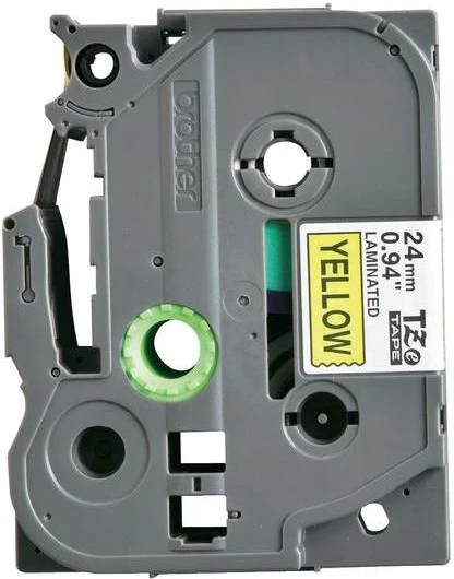 Brother | TZe-651 Laminated Tape | Juodas On Geltona | TZe | 8 m | 2.4 cm