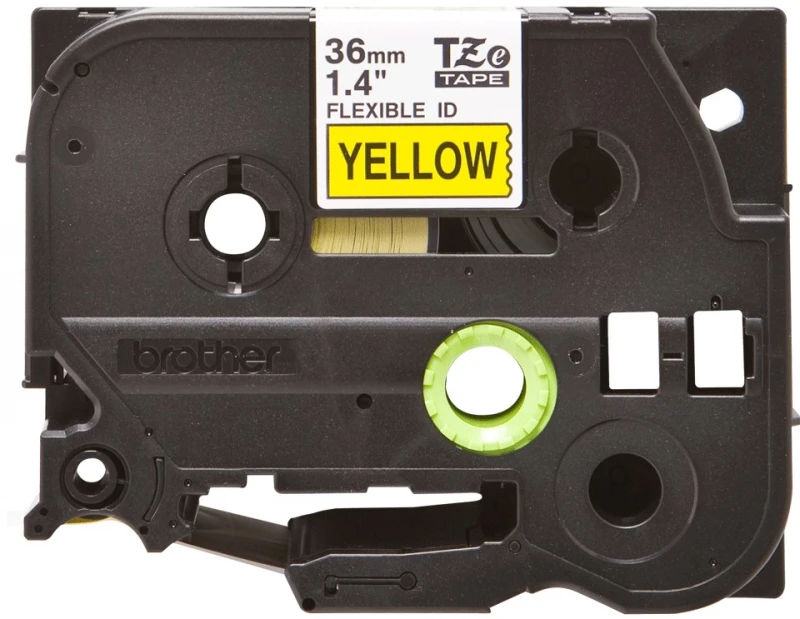 BROTHER TZEFX661 36 Juodas ON Geltonas FLEX