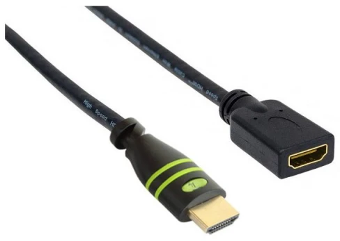 TECHLY 106824 Techly Monitorius ilgintuvas HDMI-HDMI M/F 0,2m Ethernet 4K 60Hz juodas