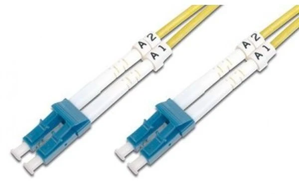 Techly 2m LC/LC 9/125 optinio pluošto kabelis Geltona