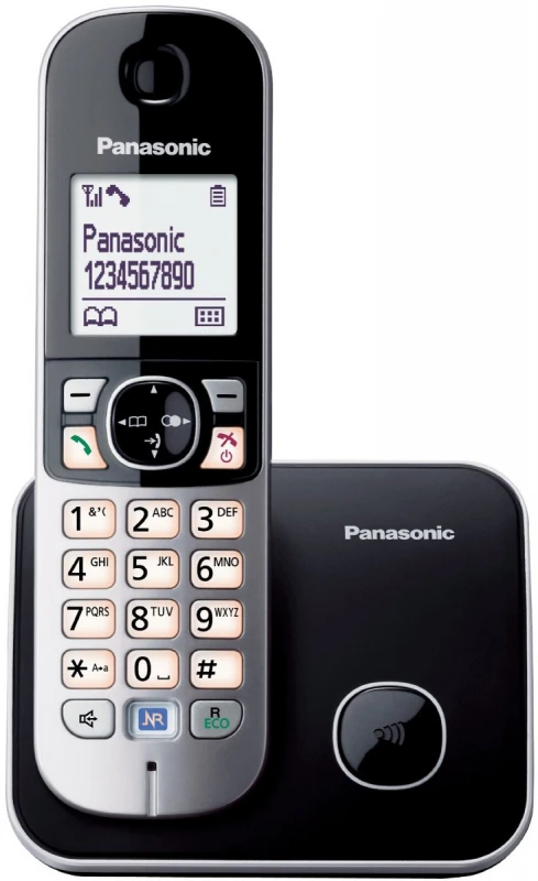 „Panasonic“ belaidis telefonas | KX-TG6811PDB | Integruotas ekranas | Juodas