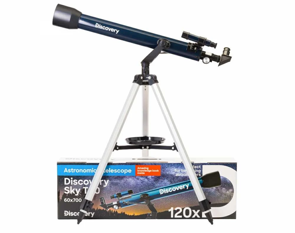 Teleskopas Discovery Sky T60 60/700 120x su knyga