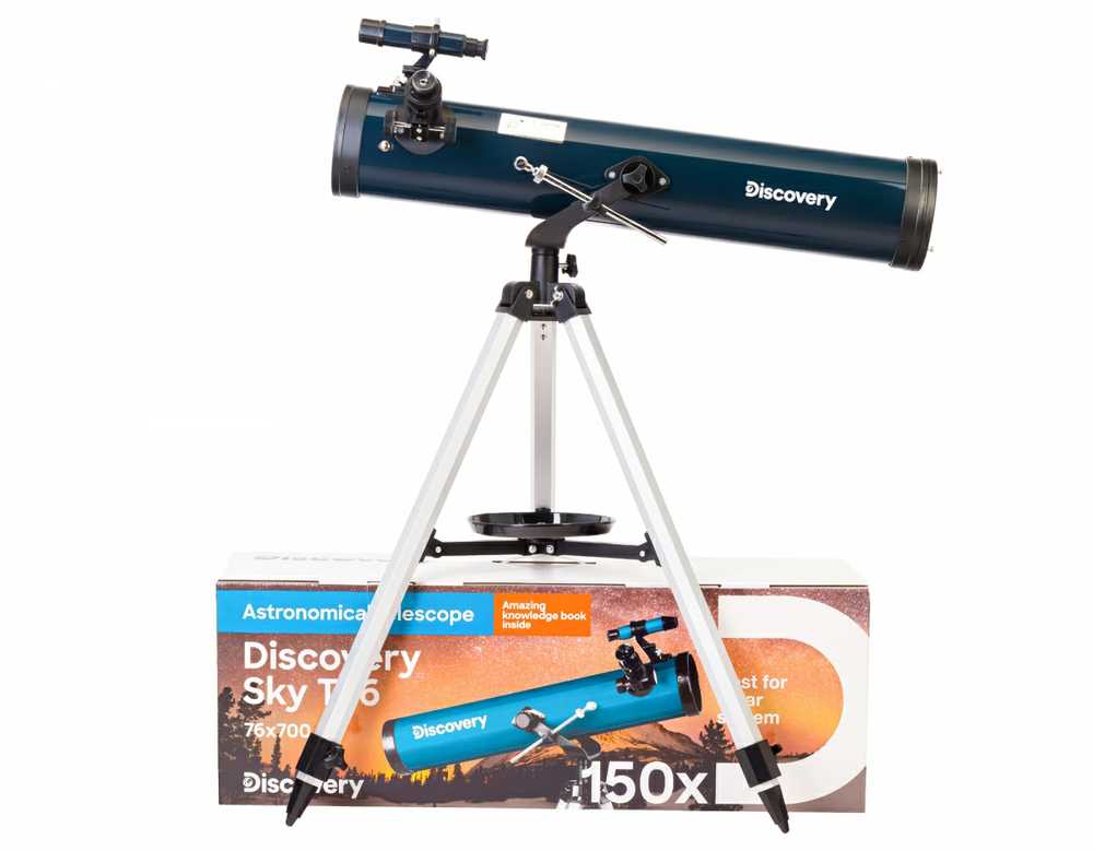 Teleskopas Discovery Sky T76 su knyga