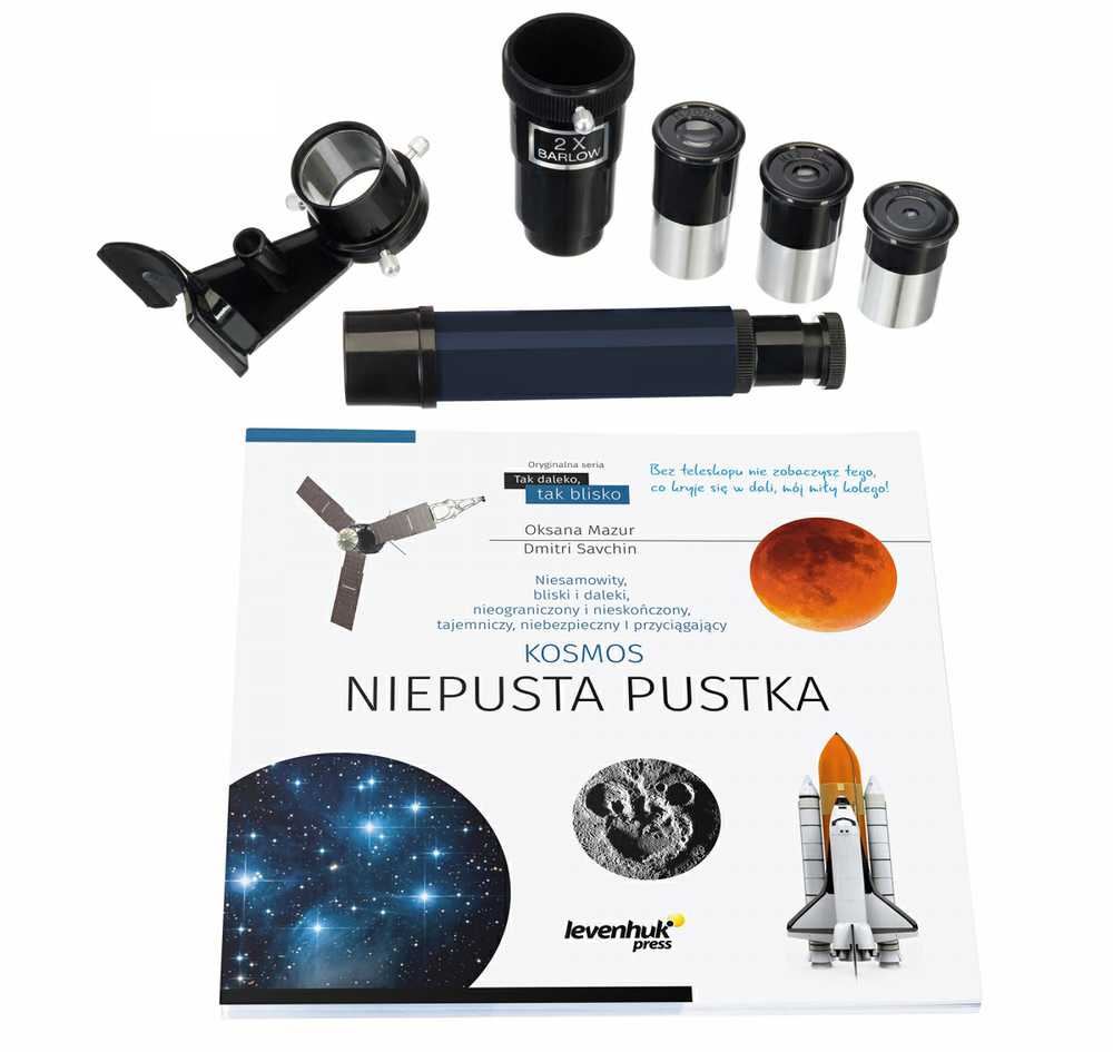 Teleskopas Teleskop Levenhuk Discovery Spark 769 EQ su książką