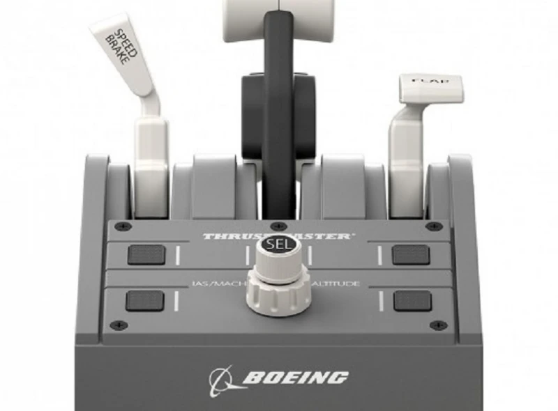 Žaidimų valdiklis Thrustmaster Joystick TCA quandrant boeing/edition, Pilkos spalvos
